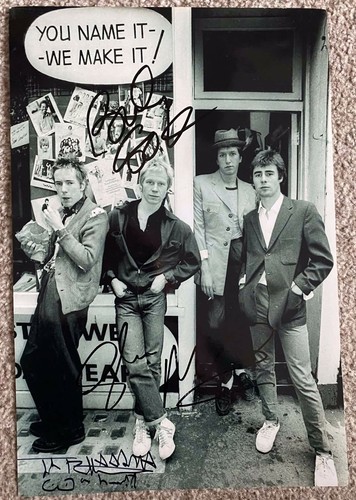 Sex pistols signed 11x8 inch - pistols,